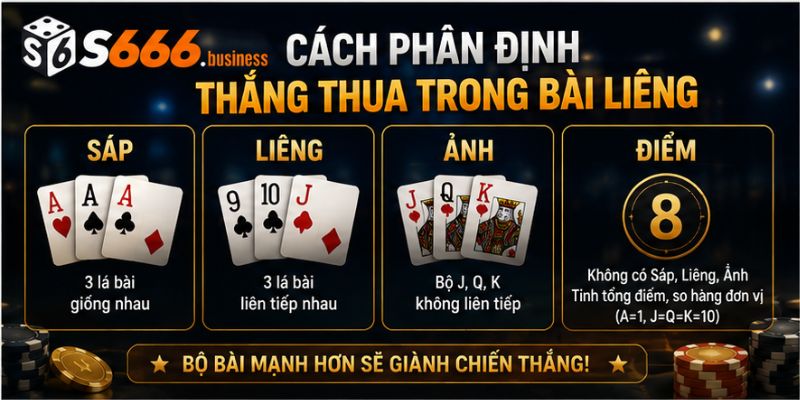 Cách phân định thắng thua trong bài Liêng
